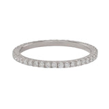 Diamonds Pave All-Around Band - White Gold / 4 - Rings - Ofina