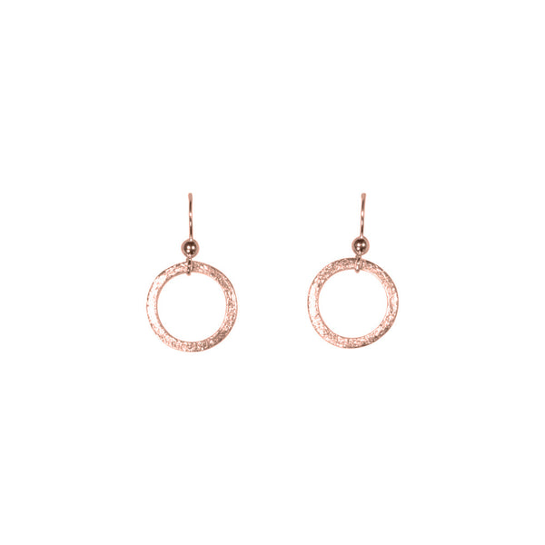 SALE - Brushed Hoop Earring - Rosegold / Small - Earrings - Ofina