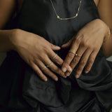 SALE - CZ / Baguette Diamond Open Band Ring - - Rings - Ofina