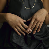 SALE - CZ Scallop Bezel Eternity Ring - - Rings - Ofina