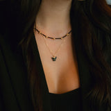 Black Butterfly Necklace - - Necklaces - Ofina