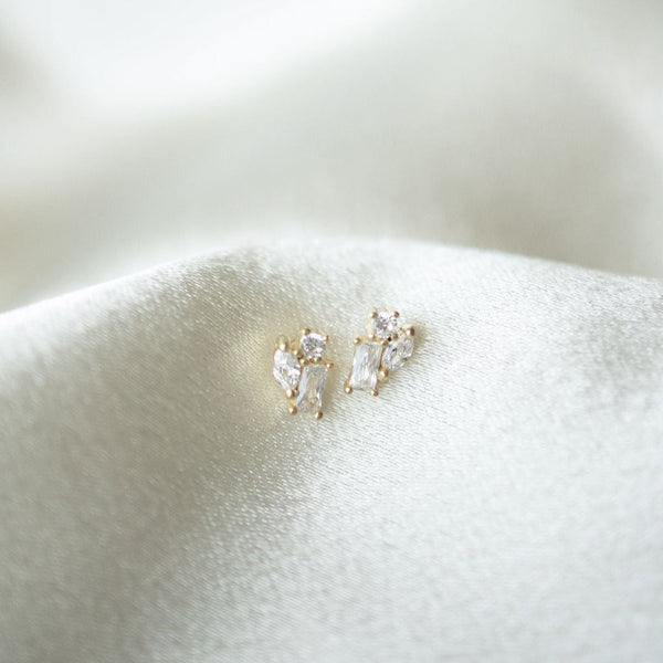 CZ Multi-Shape Studs - - Earrings - Ofina