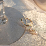 10k Solid Gold CZ Tiara Ring - - Rings - Ofina