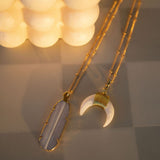 SALE - Feather Stone Necklace (more colors) - - Necklaces - Ofina