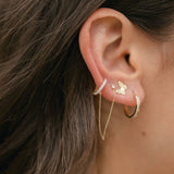 10k Solid Gold Butterfly Studs - - Earrings - Ofina