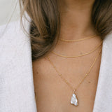 Gold Dipped Pearl Necklace - - Necklaces - Ofina