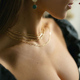 Elongated Oval & Round Link Chain Necklace - - Necklaces - Ofina