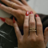 SALE-Beaded Stacking Ring - - Rings - Ofina