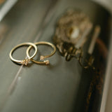 10k Solid Gold Tri-CZ Ring - - Rings - Ofina