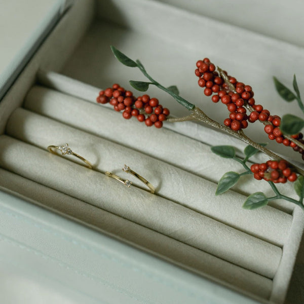 SALE - 10k Solid Gold CZ Open Ring - - Rings - Ofina