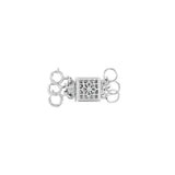 Ornate Square No Tangle Clasp - Silver / Triple - Necklaces - Ofina