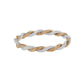 SALE - Flat Braided Ring - Gold Silver / 5 - Rings - Ofina