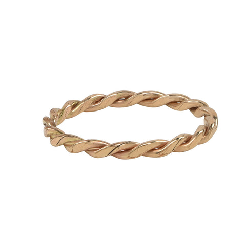 SALE - Flat Braided Ring - Gold / 5 - Rings - Ofina