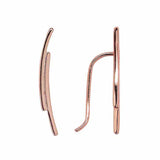 SALE - 24mm Double Curved Ear Crawler - Rose Gold / Right - Earrings - Ofina