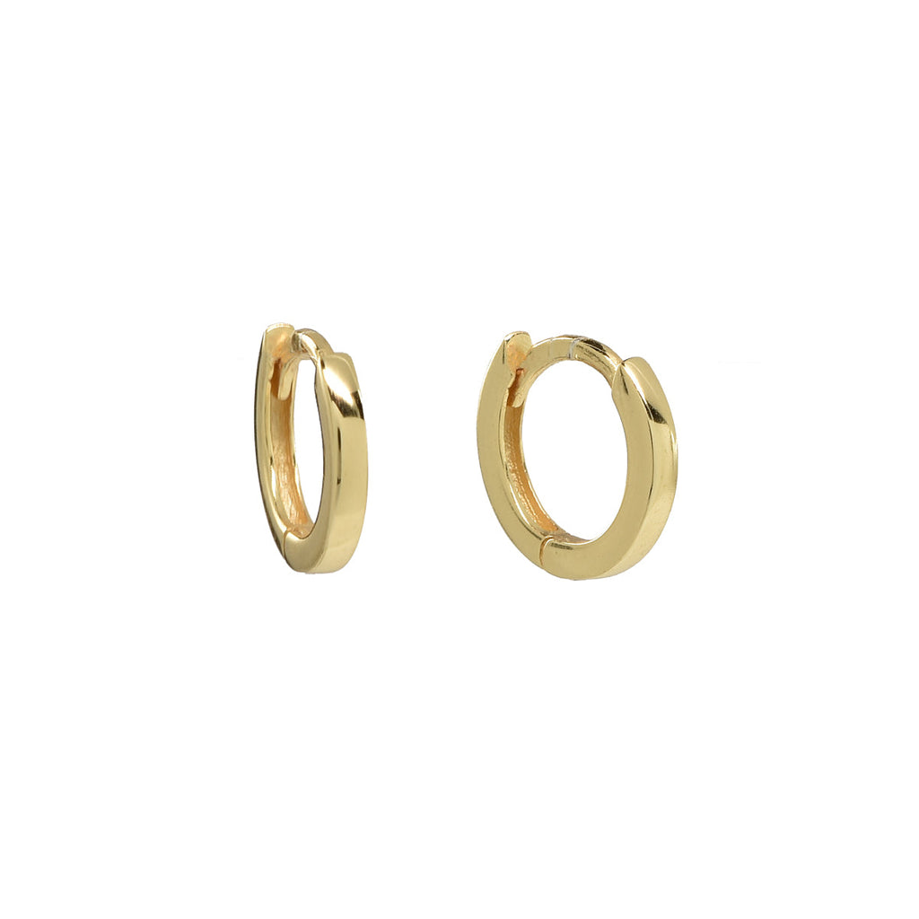 Orecchini Clip On Retrò The Clip On Shop – Tono Oro/argento – Huggie Curva Metallo - Foto 2
