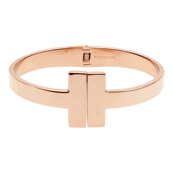 SALE - Closed Double Bar Hinged Cuff - Rosegold - Bracelets - Ofina