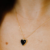 Heart & Tiny CZ Necklace - - Necklaces - Ofina