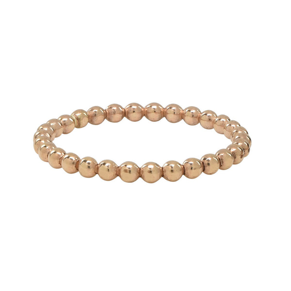 SALE-Beaded Stacking Ring - Round / Gold / 4 - Rings - Ofina