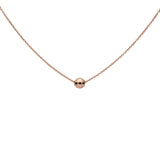 SALE - Solid Gold Faceted Mirror Ball Necklace - Rose Gold - Necklaces - Ofina