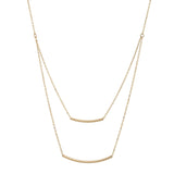 SALE - Double Strand Quilted Tubes Necklace - - Necklaces - Ofina