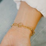 Thick Paperclip Toggle Bracelet - - Bracelets - Ofina