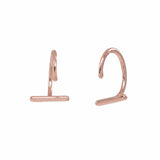 Bar Open Huggies - Rose Gold - Earrings - Ofina