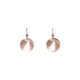 SALE - Brushed Disc Earrings - Rosegold / Medium - Earrings - Ofina