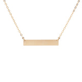 SALE - Thick Bar Necklace - Gold - Necklaces - Ofina