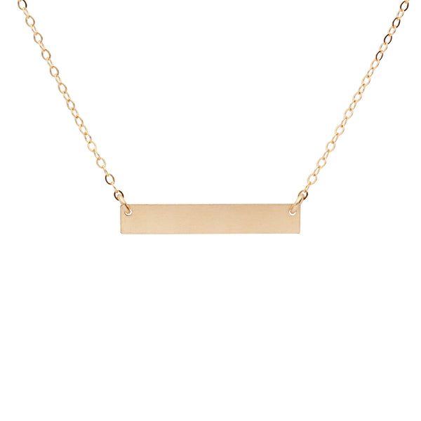 SALE - Thick Bar Necklace - Gold - Necklaces - Ofina
