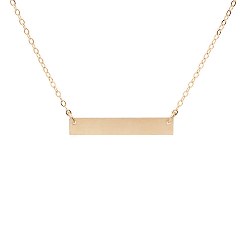 SALE - Thick Bar Necklace - Gold - Necklaces - Ofina