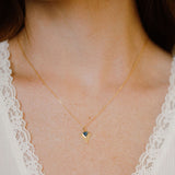 Lapis Triangle Spear Necklace - - Necklaces - Ofina