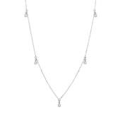 Tiny CZ Bezel Choker / Necklace - Choker / Silver - Necklaces - Ofina