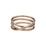 Triple Swirl Band Ring - Rosegold / 4 - Rings - Ofina