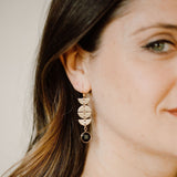 Half Moon Drop Black Onyx Stone Earrings - - Earrings - Ofina