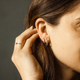 Double Row CZ Huggies - - Earrings - Ofina