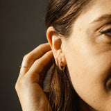 Double Row CZ Huggies - - Earrings - Ofina