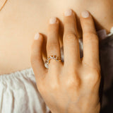 SALE - CZ Deco Crown Ring - - Rings - Ofina