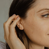 14k Bar Flat Back Earring - - Earrings - Ofina