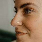 14k Bar Flat Back Earring - - Earrings - Ofina