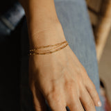 14k Solid Gold Thick Paperclip Bracelet - - Bracelets - Ofina
