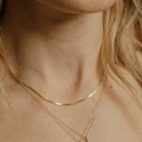 14k Solid Gold Box Chain Necklace - - Necklaces - Ofina