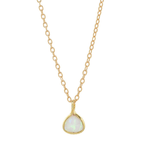 Triangle Opal Necklace - - Necklaces - Ofina