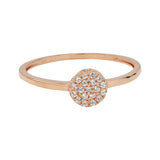 10k Solid Gold CZ Circle Ring - Rose Gold / 6 - Rings - Ofina