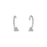 Triangle Open Huggies - Silver - Earrings - Ofina