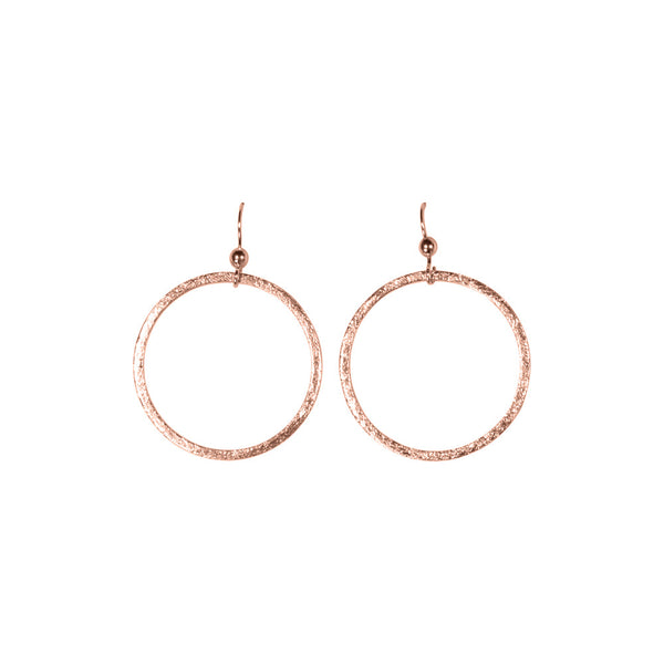 SALE - Brushed Hoop Earring - - Earrings - Ofina