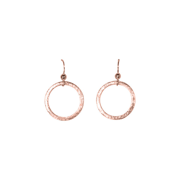 SALE - Brushed Hoop Earring - Rosegold / Medium - Earrings - Ofina