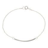 SALE - Curved Tube Bracelet - Silver - Bracelets - Ofina