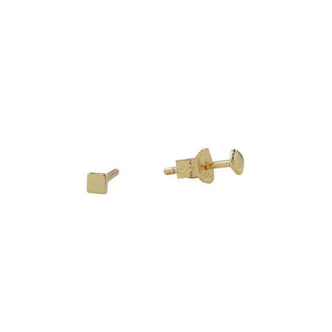 Tiny Square Studs - Gold - Earrings - Ofina