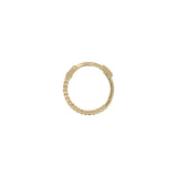 10k Solid Gold Twisted Huggie - Yellow Gold / 10mm - Sold Individually - Earrings - Ofina