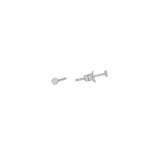 Tiny Circle Studs - Silver - Earrings - Ofina